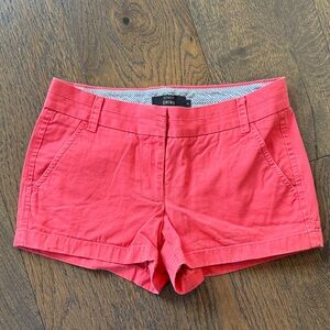 J. Crew Vibrant Coral Chino Shorts